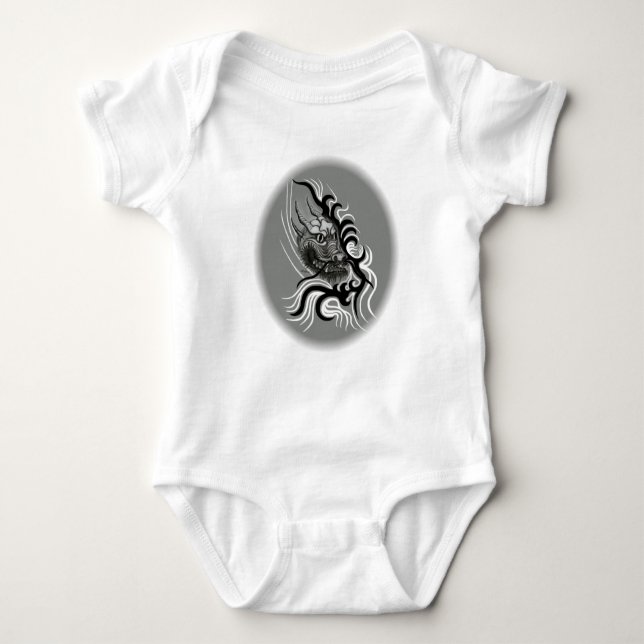 China Dragon i Tattoostyle Tee Shirt (Framsida)