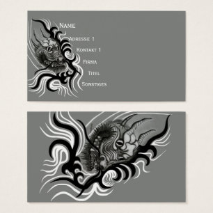 China Dragon i Tattoostyle Visitkort