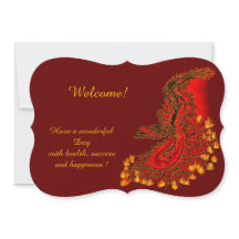 China Dragon in red and gold , Add Your Text