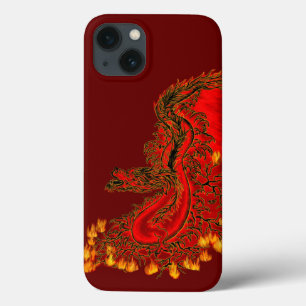 China Dragon red och guld design