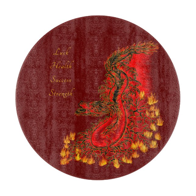 China Dragon red och guld design (Framsidan)