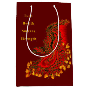 China Dragon red och guld design