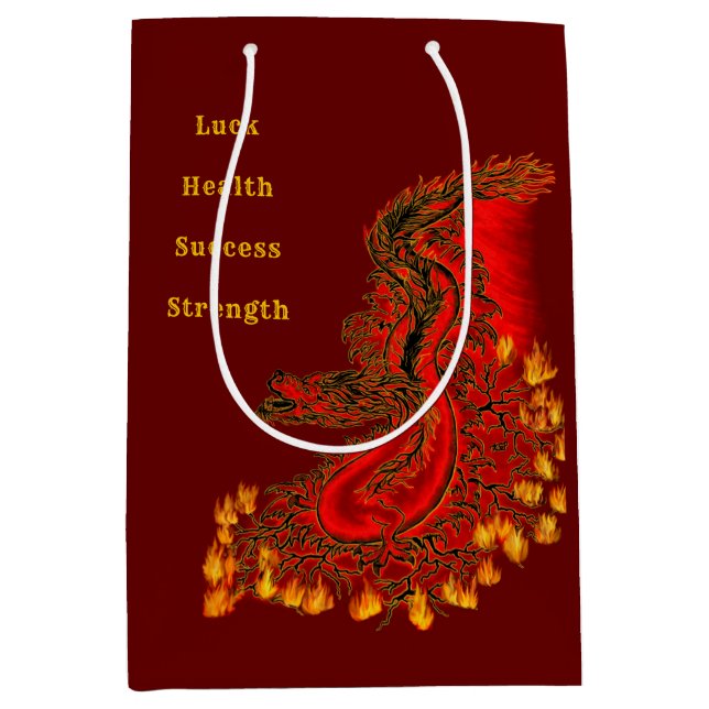 China Dragon red och guld design (Framsidan)