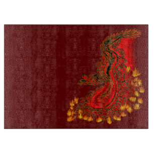 China Dragon red och guld design
