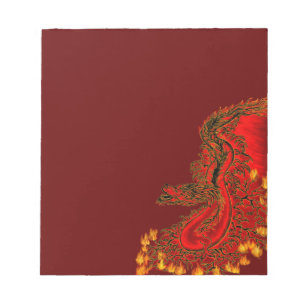 China Dragon red och guld design Anteckningsblock