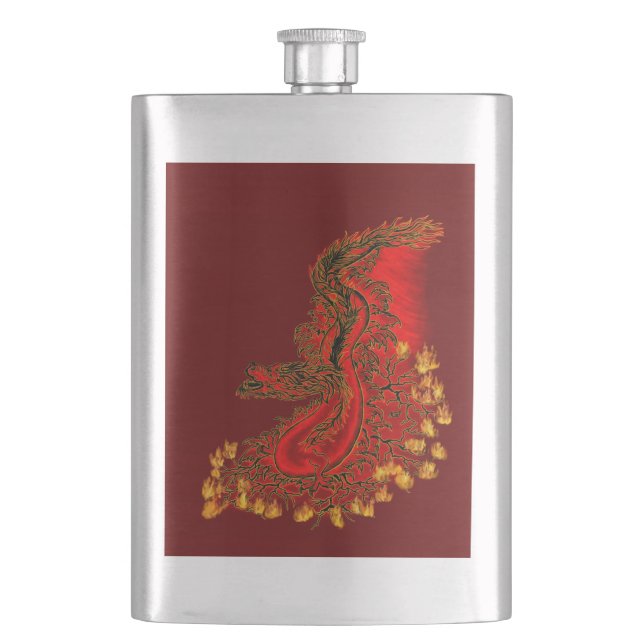 China Dragon red och guld design Fickplunta (Framsidan)