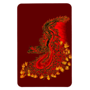 China Dragon red och guld design Magnet