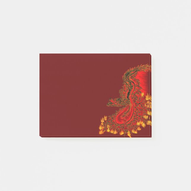 China Dragon red och guld design Post-it Block (Framsida)