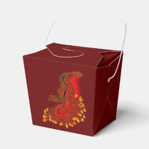 China Dragon red och guld design Presentaskar