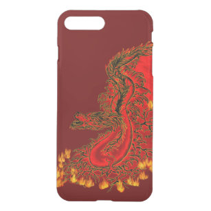 China Dragon red och guld design iPhone 7 Plus Skal