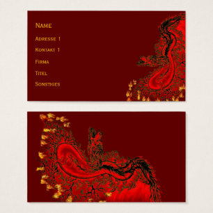 China Dragon red och guld design Visitkort