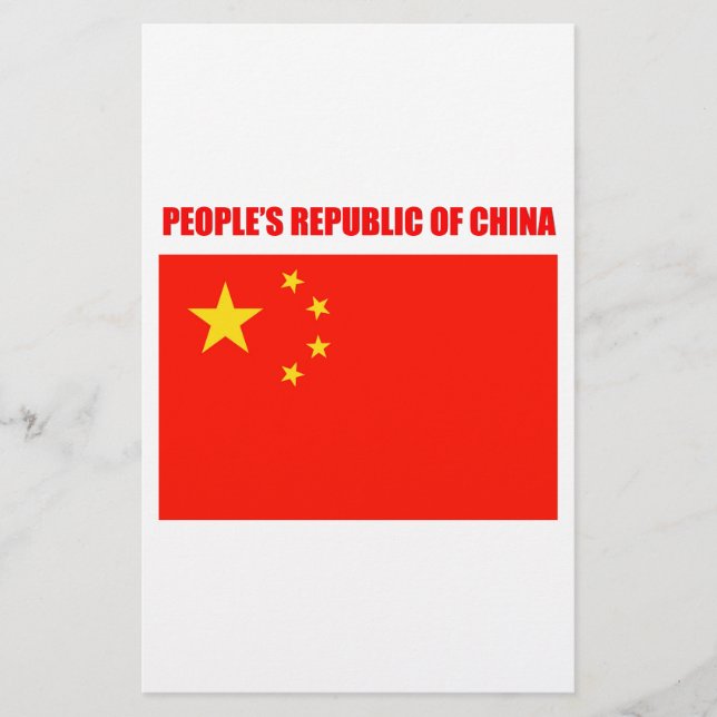 China Flagga av hög kvalitet Brevpapper (Framsida)