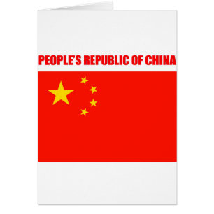 China Flagga av hög kvalitet Hälsningskort
