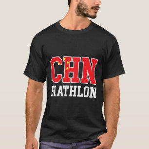 China Flagga Biathlonist - kinesiska Chn Biathlon T Shirt