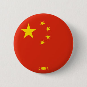 China Flagga Cute Patriotic Knapp
