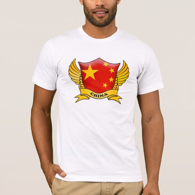 China Flagga Emblem T-shirt (Framsida)