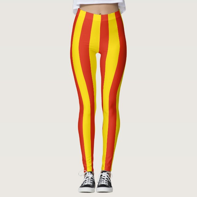 China Flagga Färg Lodrät stripe Leggings (Framsida)