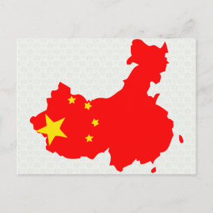 China Flagga fullt storlek Vykort