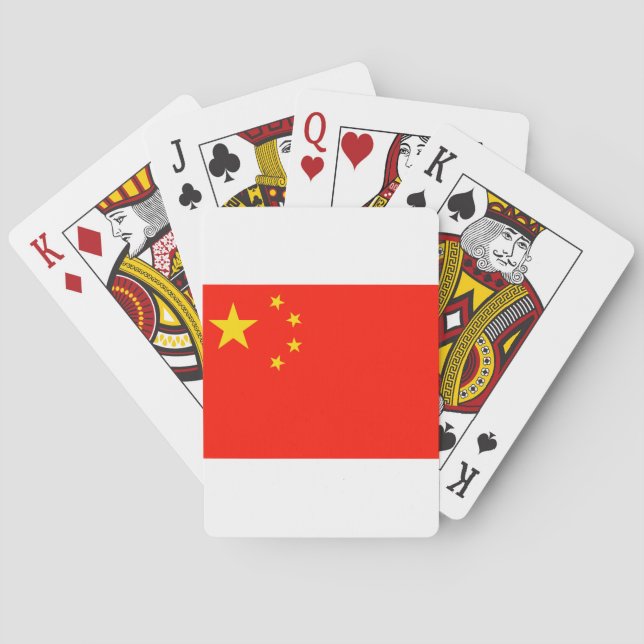 China Flagga - Hög kvalitet Casinokort (Baksidan)