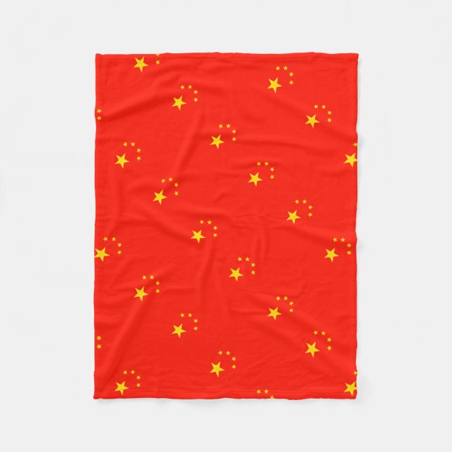 China Flagga - Hög kvalitet Fleecefilt (Framsidan)