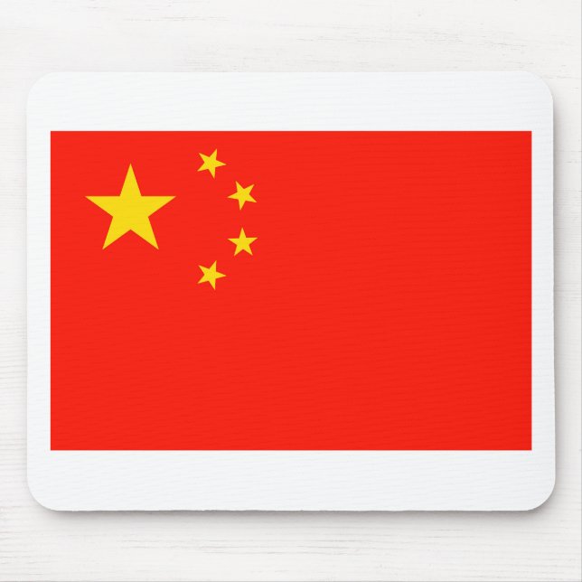 China Flagga - Hög kvalitet Musmatta (Framsidan)