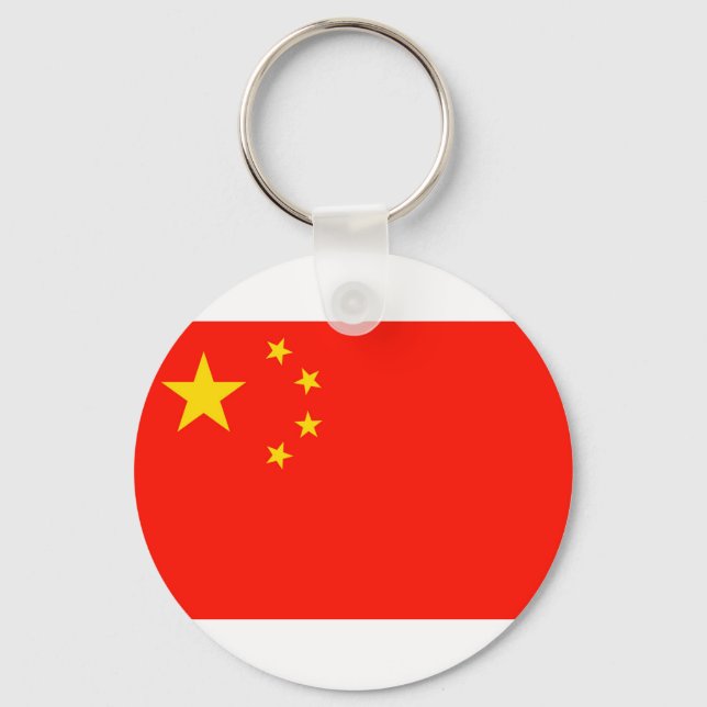 China Flagga - Hög kvalitet Nyckelring (Framsida)
