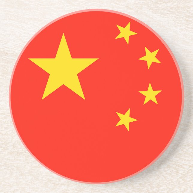 China Flagga - Hög kvalitet Underlägg (Framsidan)