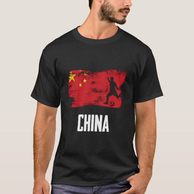 China Flagga Jersey China SoccTeam China T Shirt (Framsida)