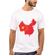 China Flagga vid Karta
