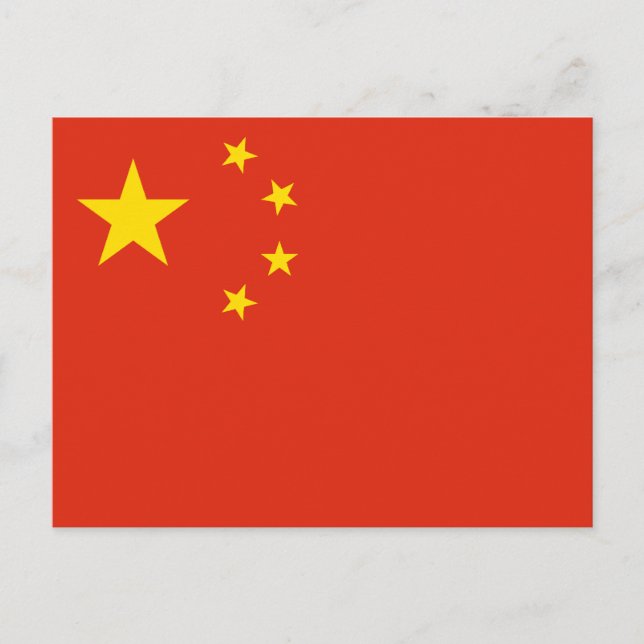 China Flagga vykort (Framsida)
