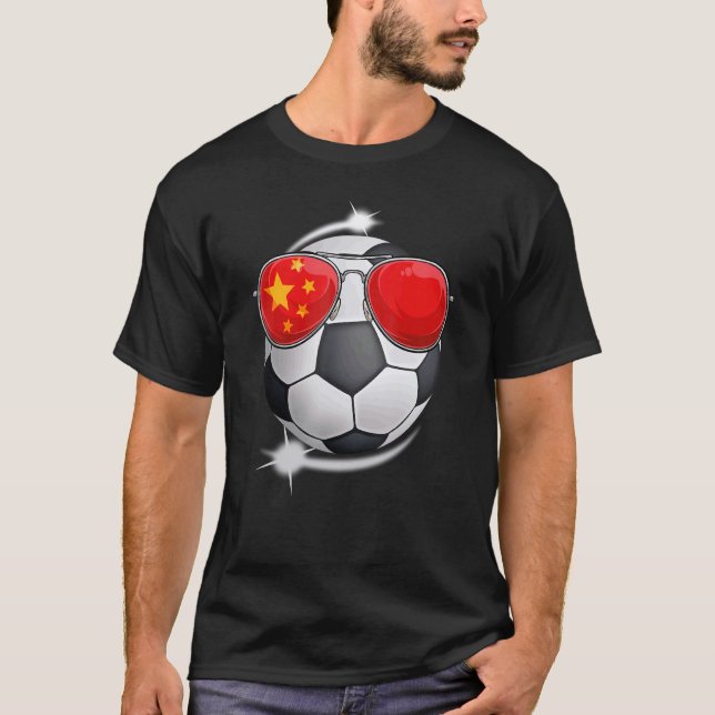 China Football Fläkt Sunglass Soccer Chinese T Shirt (Framsida)