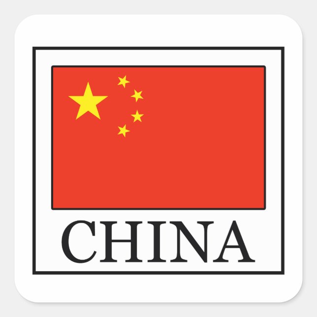 China Fyrkantigt Klistermärke (Framsida)