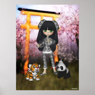 China Girl Snygg Orient Print Poster