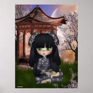 China Girl Snygg Orient Print Poster