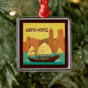 China Hongkong Julgransprydnad Metall