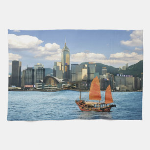 China. Hongkong. Victoria Harbor Hamn.A Kökshandduk