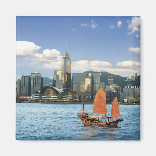 China. Hongkong. Victoria Harbor Hamn.A Magnet