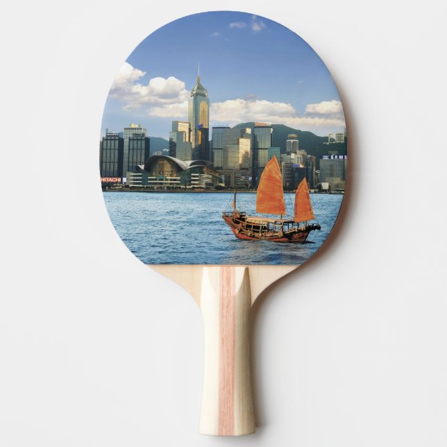 China. Hongkong. Victoria Harbor Hamn.A Pingisracket (Framsidan)