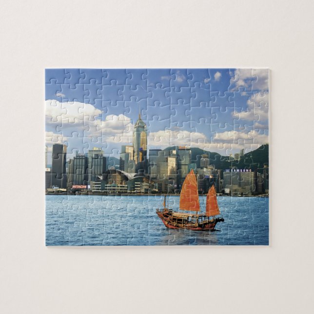 China. Hongkong. Victoria Harbor Hamn.A Pussel (Horisontell)