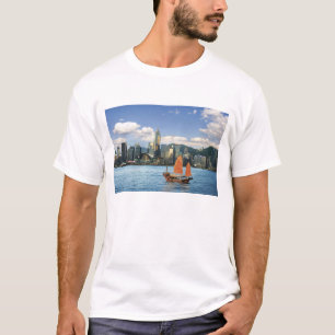 China. Hongkong. Victoria Harbor Hamn.A T-shirt