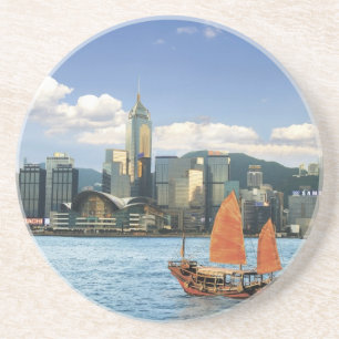 China. Hongkong. Victoria Harbor Hamn.A Underlägg Sandsten