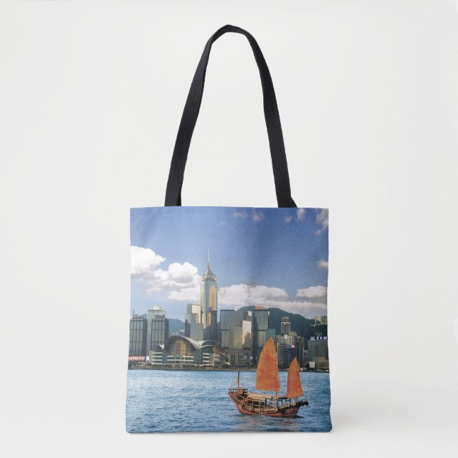 China. Hongkong. Victoria Harbor Harbour Tygkasse (Framsida)