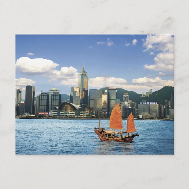 China, Hongkong, Victoria Harbour, Harbour, A Vykort (Framsida)