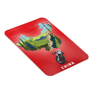 China Illustrated karta-reseaffisch Magnet