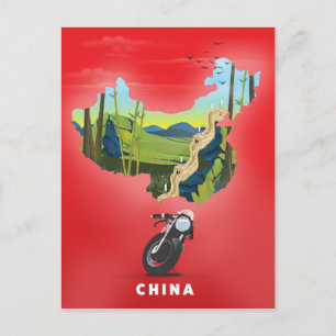 China Illustrated karta-reseaffisch Vykort
