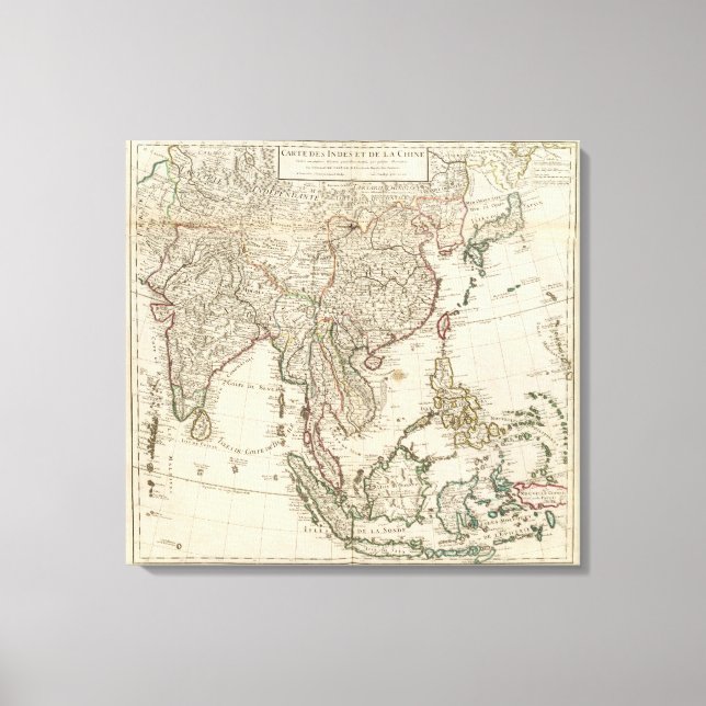 China, Indien, Asien Canvastryck (Framsida)