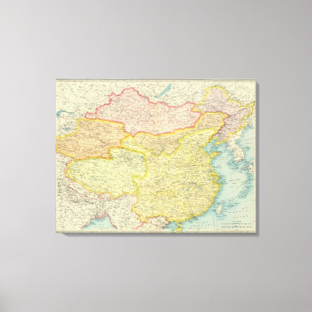 China karta canvastryck (Framsida)