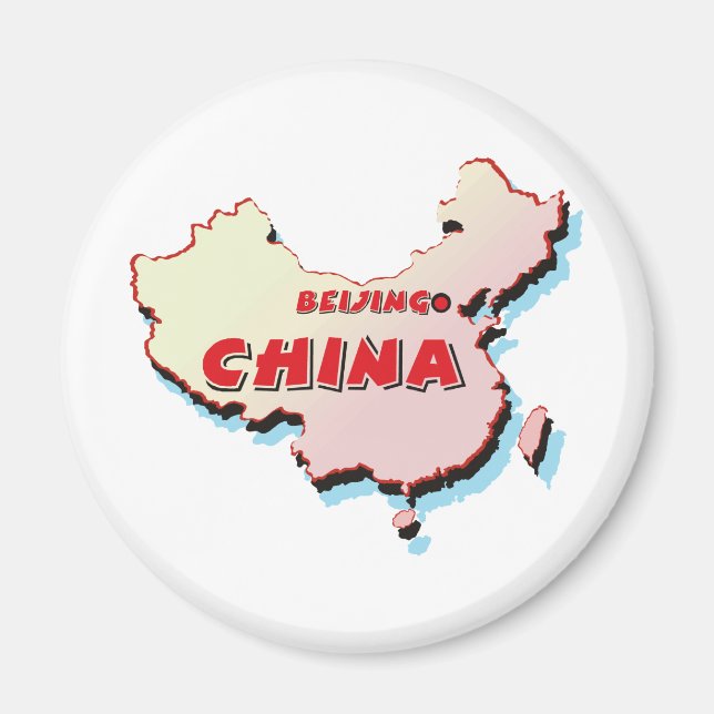 China Karta Magnet (Framsidan)