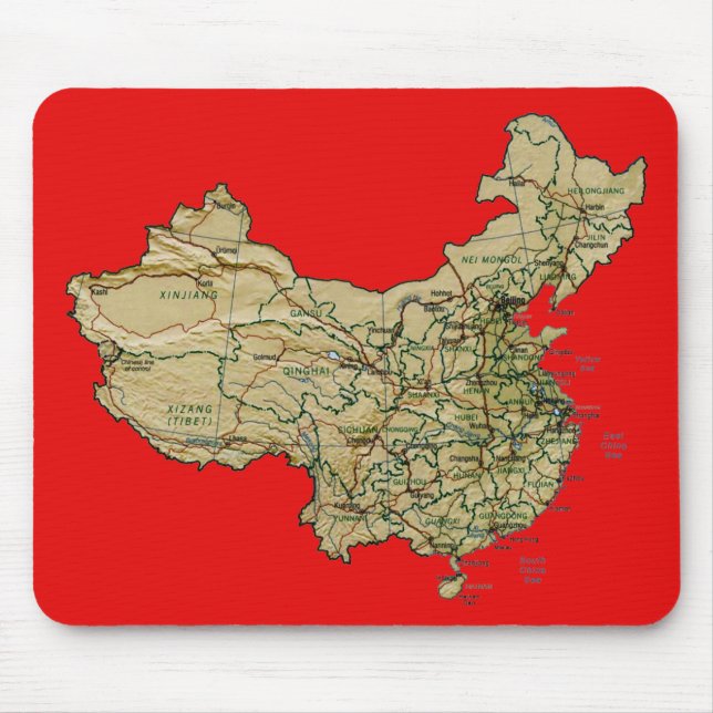 China Karta Mousepad Musmatta (Framsidan)