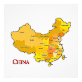 China karta-tecken fototryck